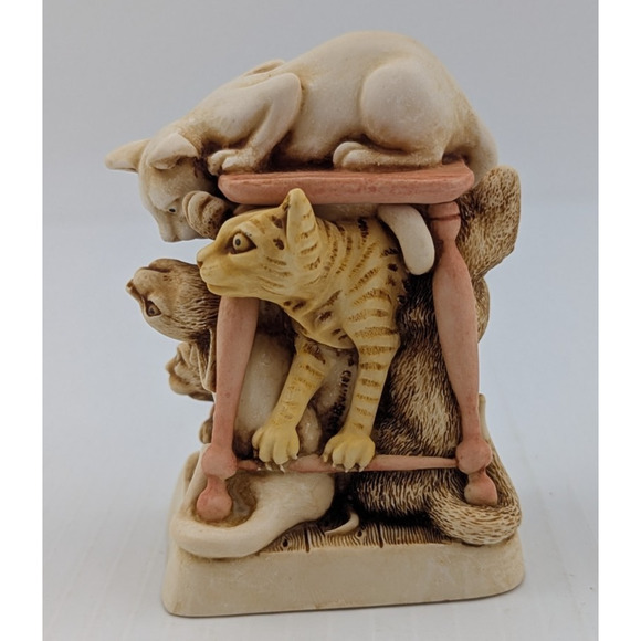 Harmony Kingdom Treasure Jest Trinket Box Tony's Tabbies Cat Pile Orange Tabby - Picture 4 of 13